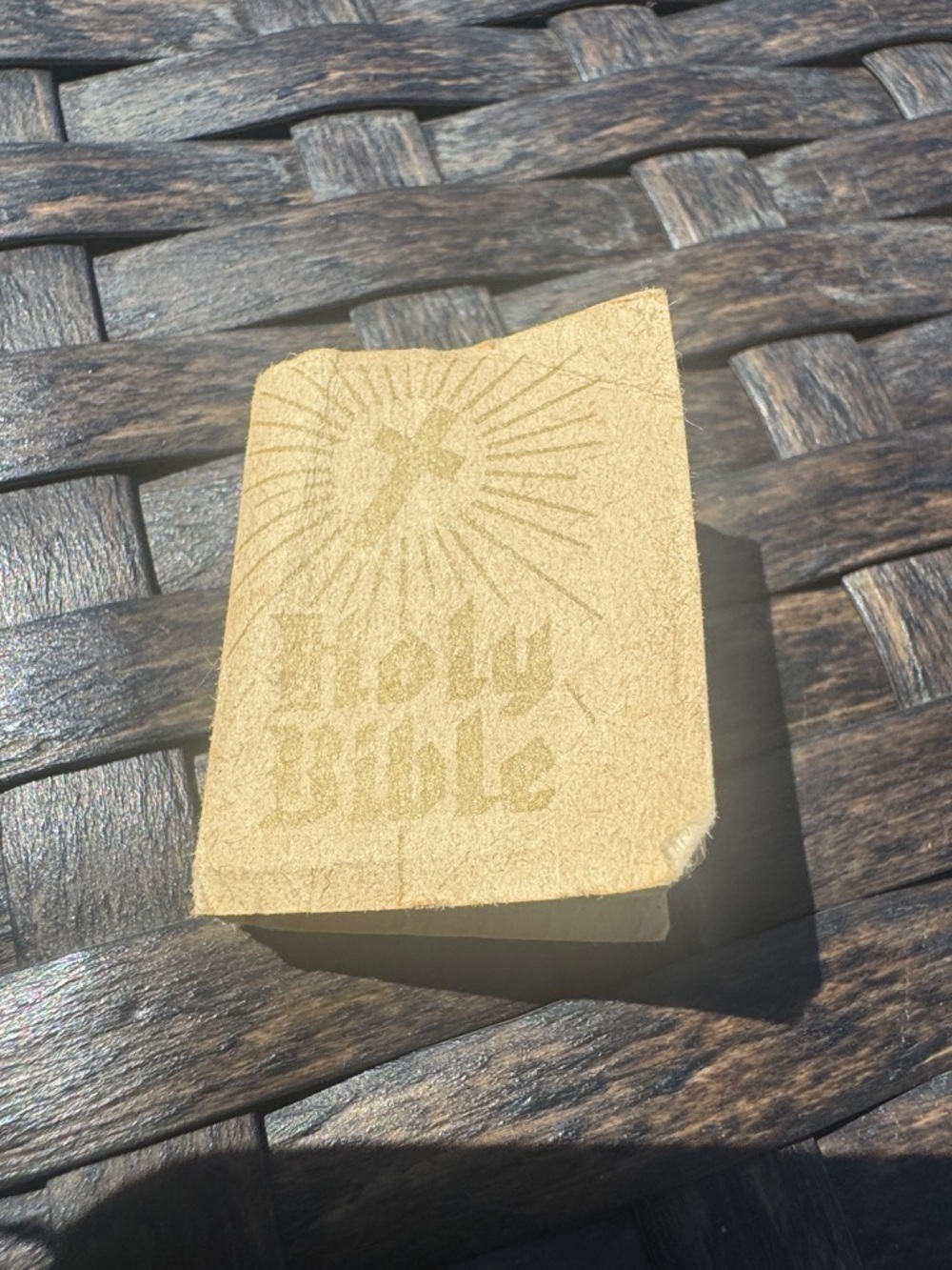 Vintage Mini Embossed 'Holy Bible' Book